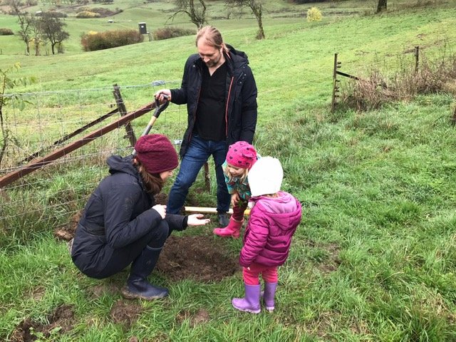 HeartsRotary's tweet photo. 🌳Another November, another morning planting trees in the #Rotary natural reserve 🇱🇺 organized by #Rotary Lux Kiem. This year: Wild cherry trees to increase biodiversity! 🌳 https://t.co/D6II5Sa9jD