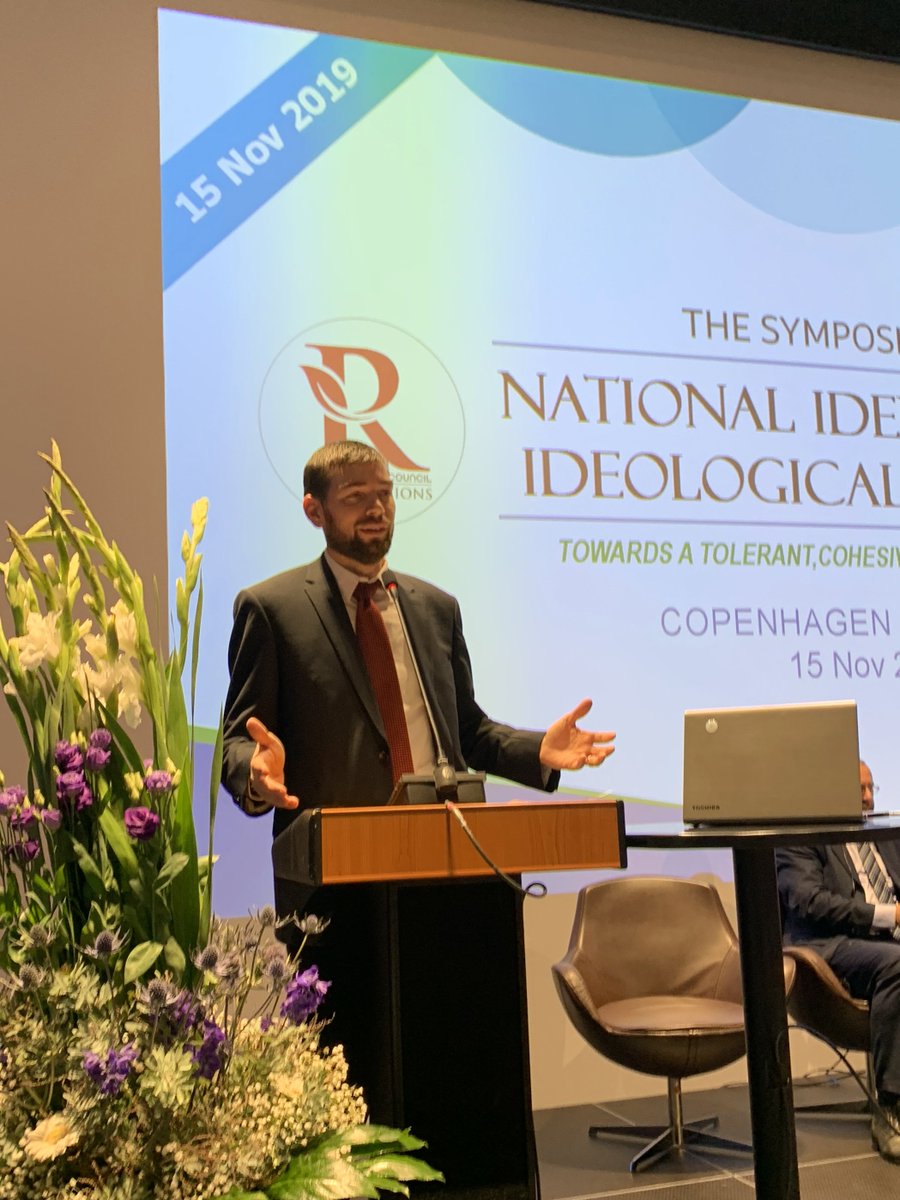 MWLOrg_en's tweet photo. During the first panel at #NIIS2019, Denmark's Chief Rabbi Jair Melchior says, "National security starts with responsibility for our own words - the things we say, and how we interpret what others say. We must communicate." #MWLinDenmark https://t.co/NfWzZvByGd