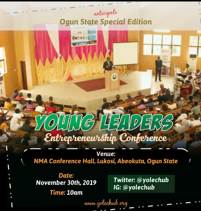 We all have that innovative ideas but we shoot it down cuz no one will invest in us. What if I tell you there's a conference coming up in Abeokuta that is ready to help & invest in Youth like me and you for free.. DM me for more details and Reg Link
#YOLEC #LetsTalkTech