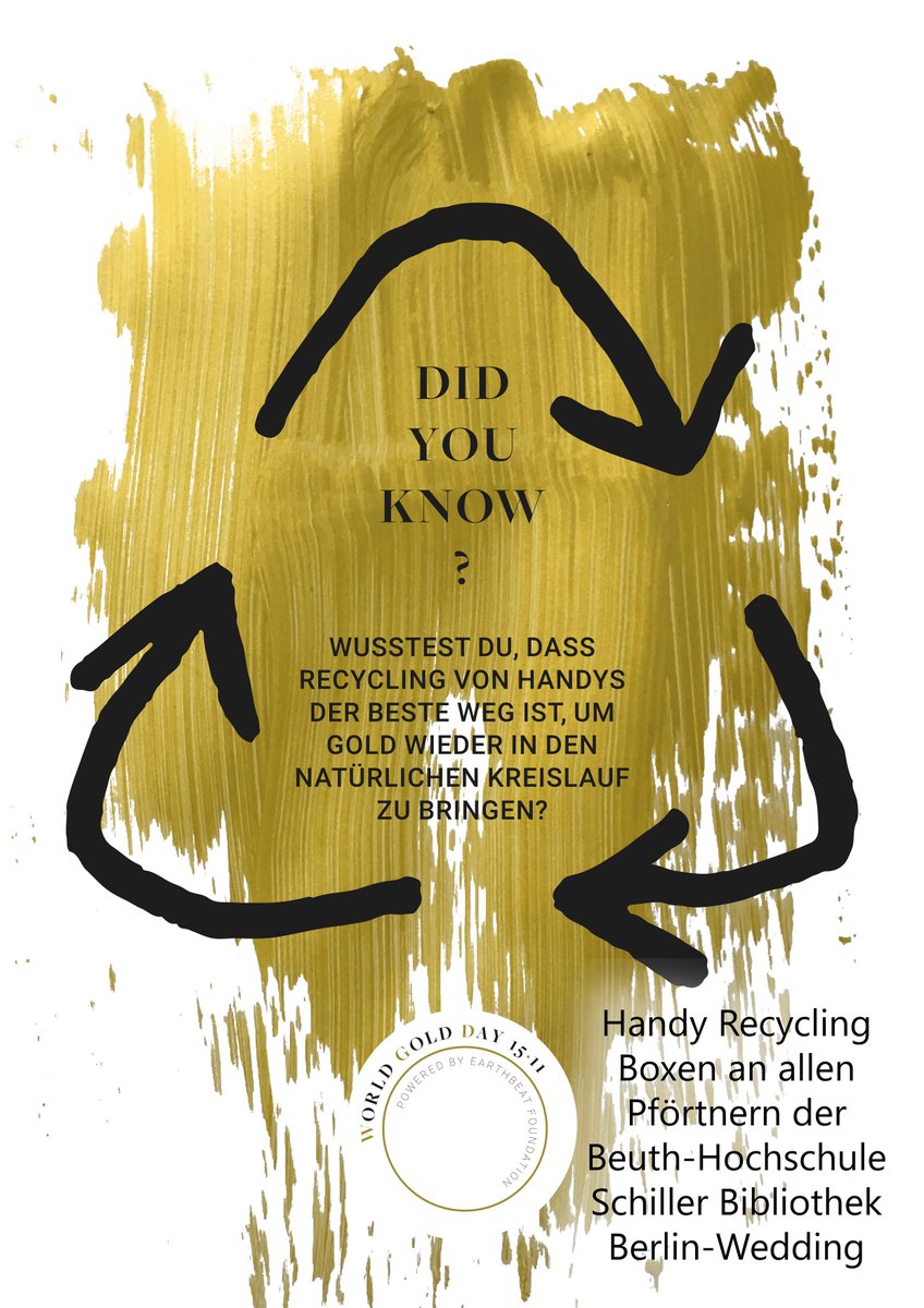BHT_bln's tweet photo. Handy-Recycling-Aktion zum World Gold Day: Für alte 📱stehen bis 15.12. Sammelboxen des @NABU auf dem Campus und in der Schiller-Bibliothek bereit. 
https://t.co/HLPv2tM1xq https://t.co/9dCjFibQnK