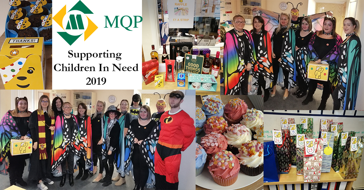 MQP_UK's tweet photo. There's lots going on today at our Whitwick office to raise money for @BBCCiN, Fancy Dress, Delicious Cakes for Sale, a Raffle, Bottle Tombola and Duck Race! Great job #TeamMQP #childreninneed2019 #Charity https://t.co/twkdTiN9wD