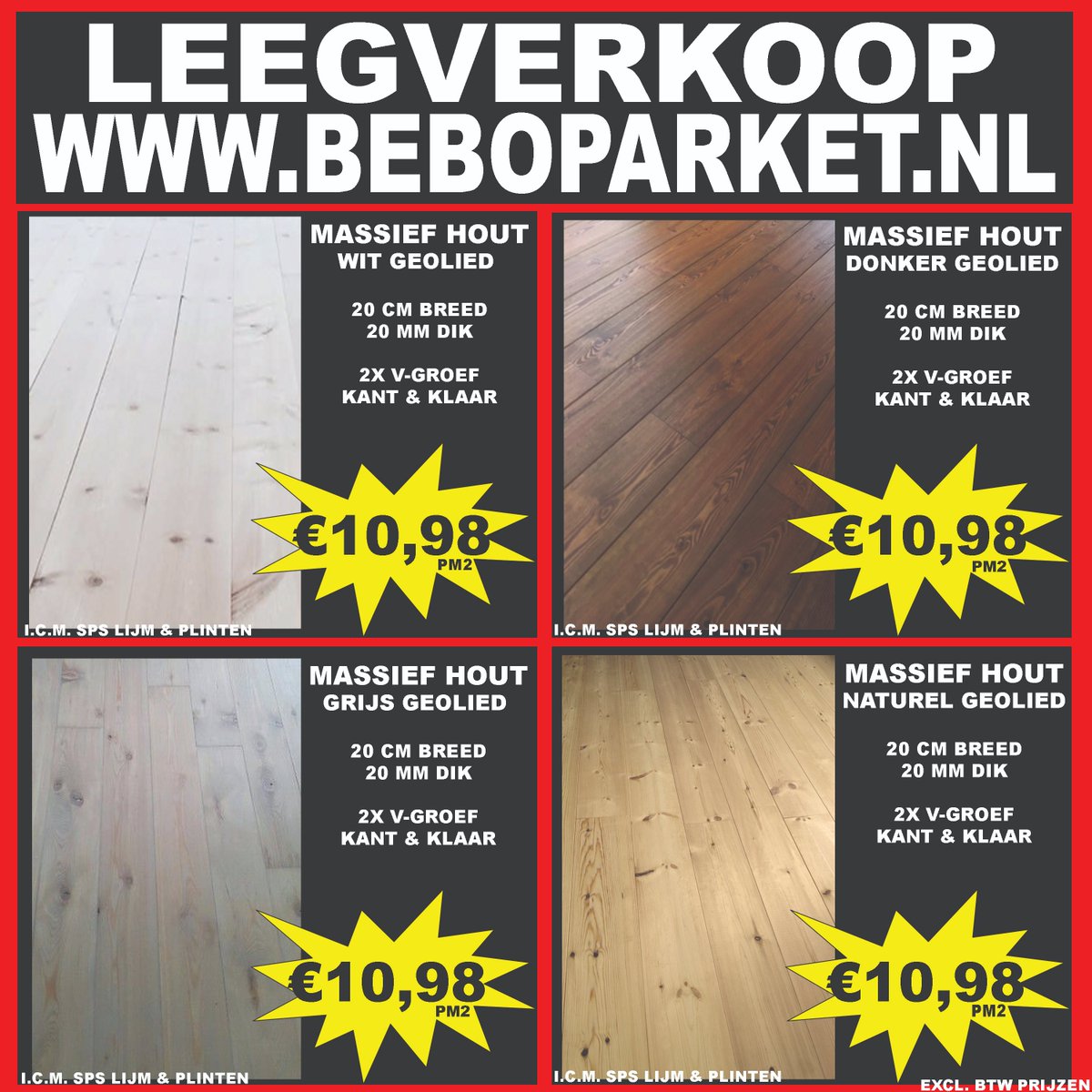 GROTE LEEGVERKOOP MASSIEVE VLOEREN! 

#leegverkoop #fabrieksleegverkoop #beboparket