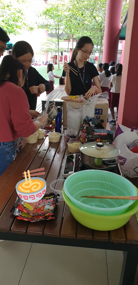 Korean Ramen Sale by A Level students in support of 24Hour Race #HIS_Alevels