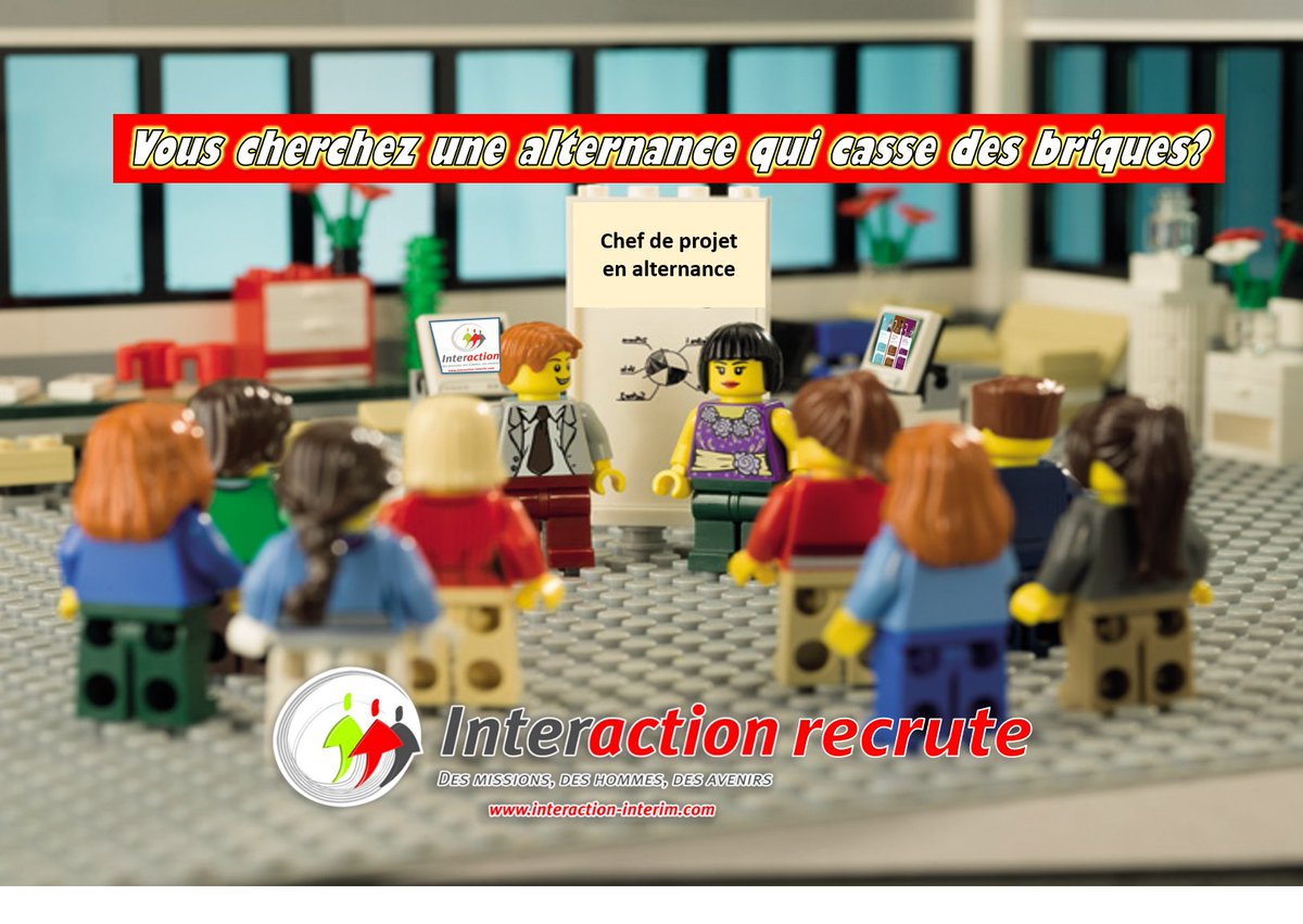 AurelieBerrada's tweet photo. #Recrutement:  Vous savez #construire et #assembler toutes les idées pour mener un projet? Venez #bâtir les processus opérationnels? Venez nous rejoindre en alternance comme #Chefdeprojet à Rennes. jepostule@interaction-interim.com ref:INT229
#LEGO #unpostequicassedesbriques https://t.co/Ah3dHNUafu