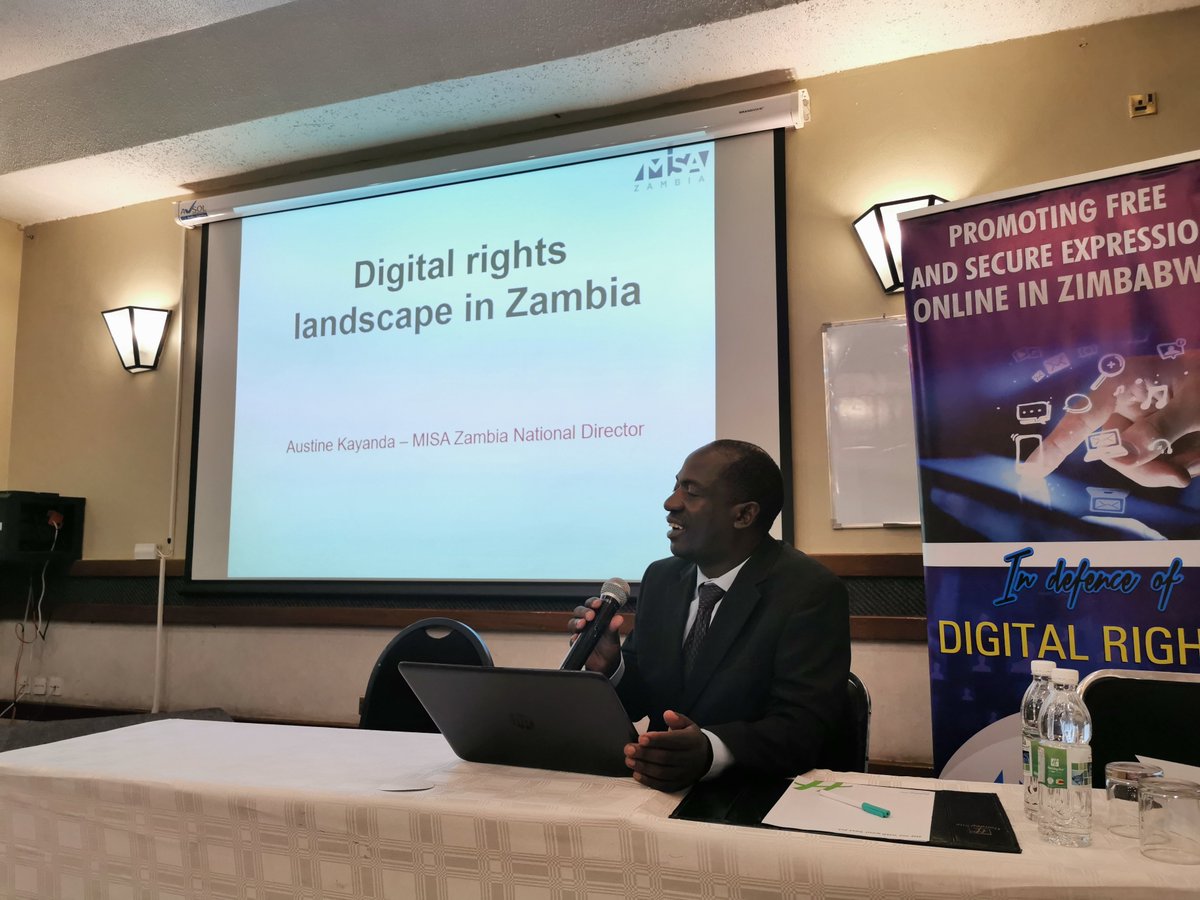 misazimbabwe's tweet photo. Representatives from national MISA chapters from Tanzania, Malawi and Zambia giving overviews of the digital rights landscapes in their respective countries. #IGZim @dw_akademie @misamalawi @MISATANZANIA @misazambia1 https://t.co/Zex4B7ie1Y