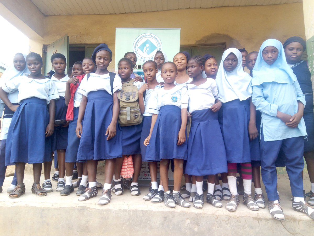 PDICHng's tweet photo. We were in Junior Secondary School (JSS) Nari Karu central for our project "LET'S TALK PERIOD" . A one year mentorship program designed to provide menstrual education to young adolescent school girls in the Federal capital territory, Abuja #nigeria
 #periodtalk #FridaysForFuture https://t.co/PZuAPuWab5