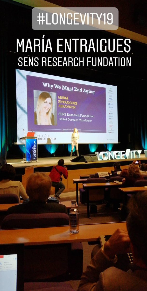 genotipia's tweet photo. Excelentes charlas de nuestros ponentes en esta primera parte de la segunda sesión del #Longevity19 https://t.co/X51RMMIZwT