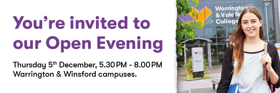 Did you miss our Open Evening on Wednesday night? If you did, don't worry our next one is in just a few weeks time on Thursday 5 December.

Make sure you pre-register to beat the queues on the night: wvr.ac.uk/openevenings

#openevening #wvropenevening