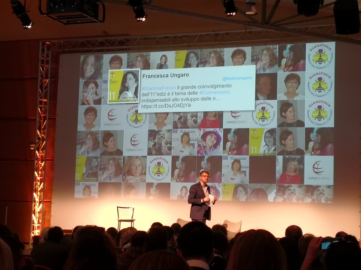 franciungaro's tweet photo. A #GammaForum potete seguire tra un panel e l'altro il #TweetWall per trovare le sintesi migliori dei relatori e dei partecipanti in sala, e ritrovare anche i tuoi tweet! Grazie a @chiru_daniela - @GammaDonna_ @ValComm
#ConneXions https://t.co/JkLAQ1LQ9d