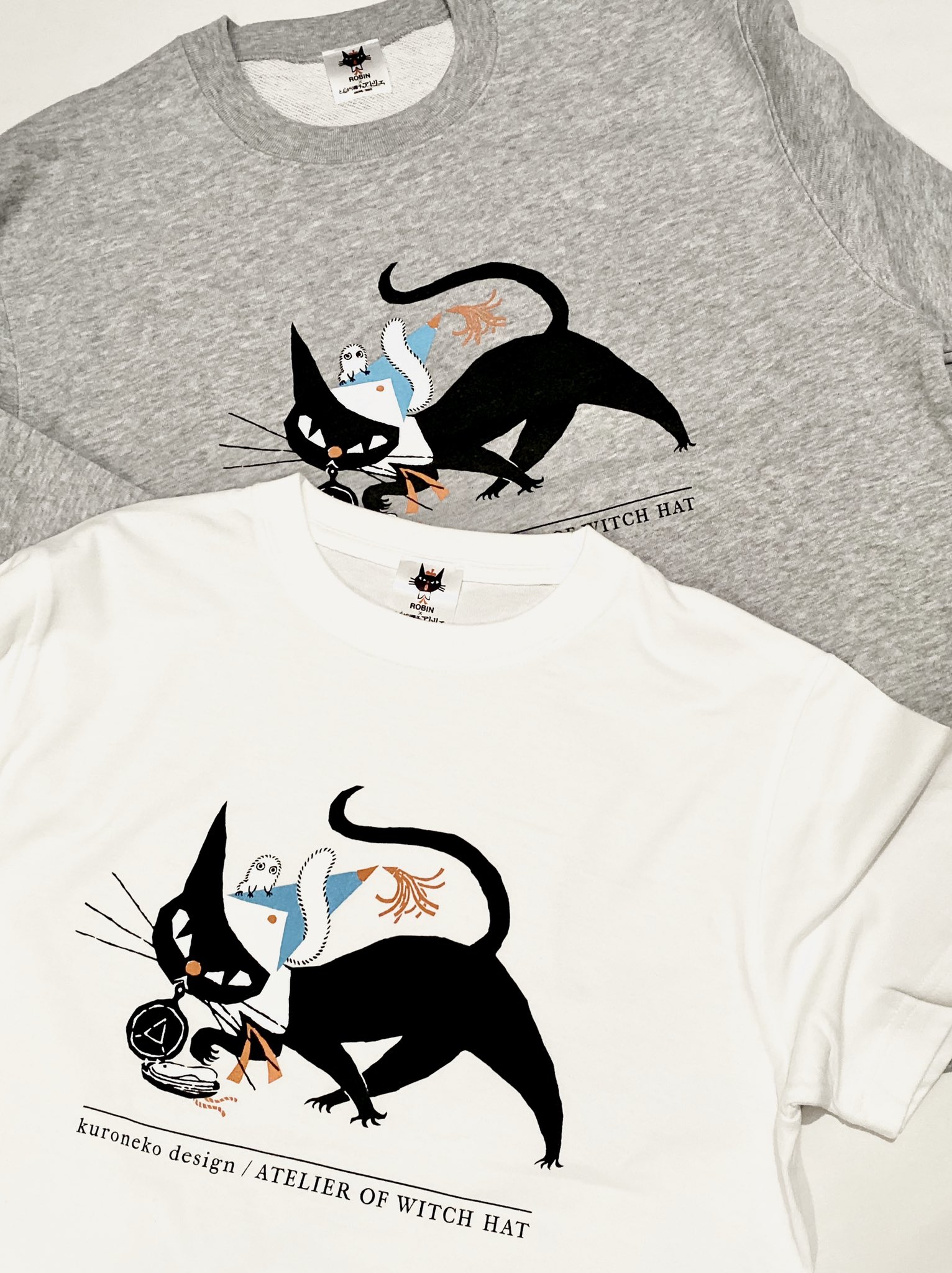 とんがり帽子のアトリエ トートバッグ 黒ねこ意匠 ROBIN 666d29fba113230dfebcdcecfff1e3