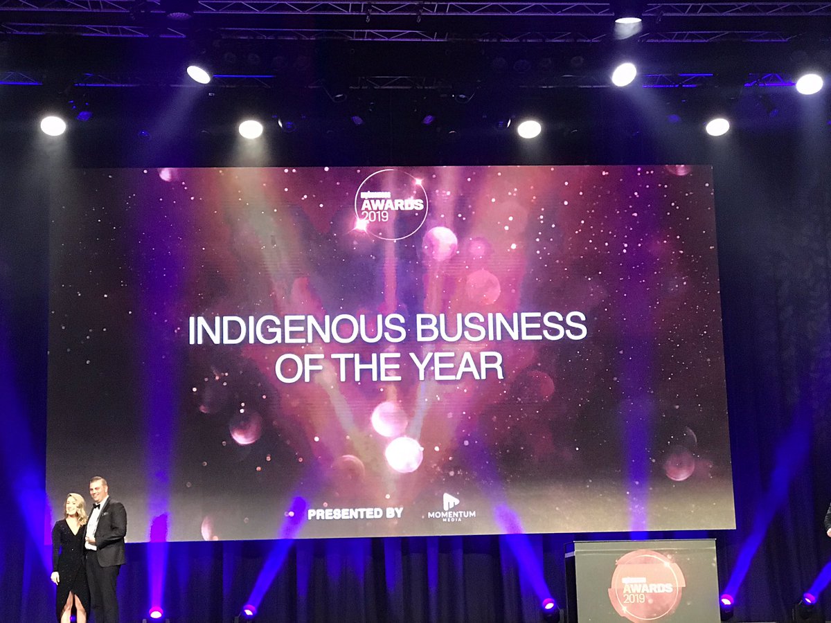laurakberry's tweet photo. @MitchellRossCEO winner!!! #mybusinessawards2019 #indigenousbusiness @SupplyNation https://t.co/T3G00UwQQa