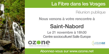 #Ozonechezvous : nous venons à votre rencontre à #SaintNabord dans les #Vosges (88) ! #FTTH #Fibre #THD @LosangeFibre @altitude_infra