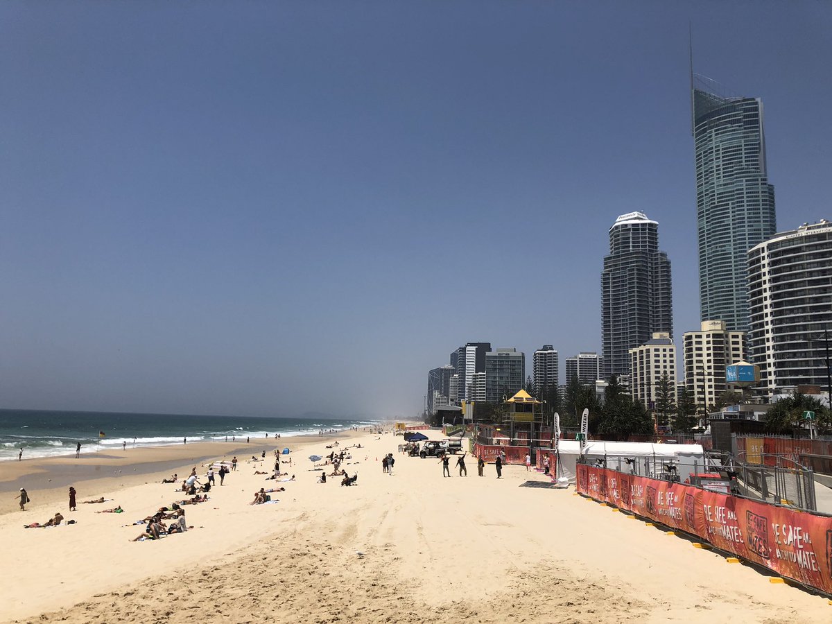 QASGoldCoast's tweet photo. The backdrop is looking great for another year of #schoolies on the #goldcoast 
Be safe and watch your mates .... don’t end up like our friend here on the bed in the Emergency Treatment Centre #schoolies2019 https://t.co/U1AyFPBioC