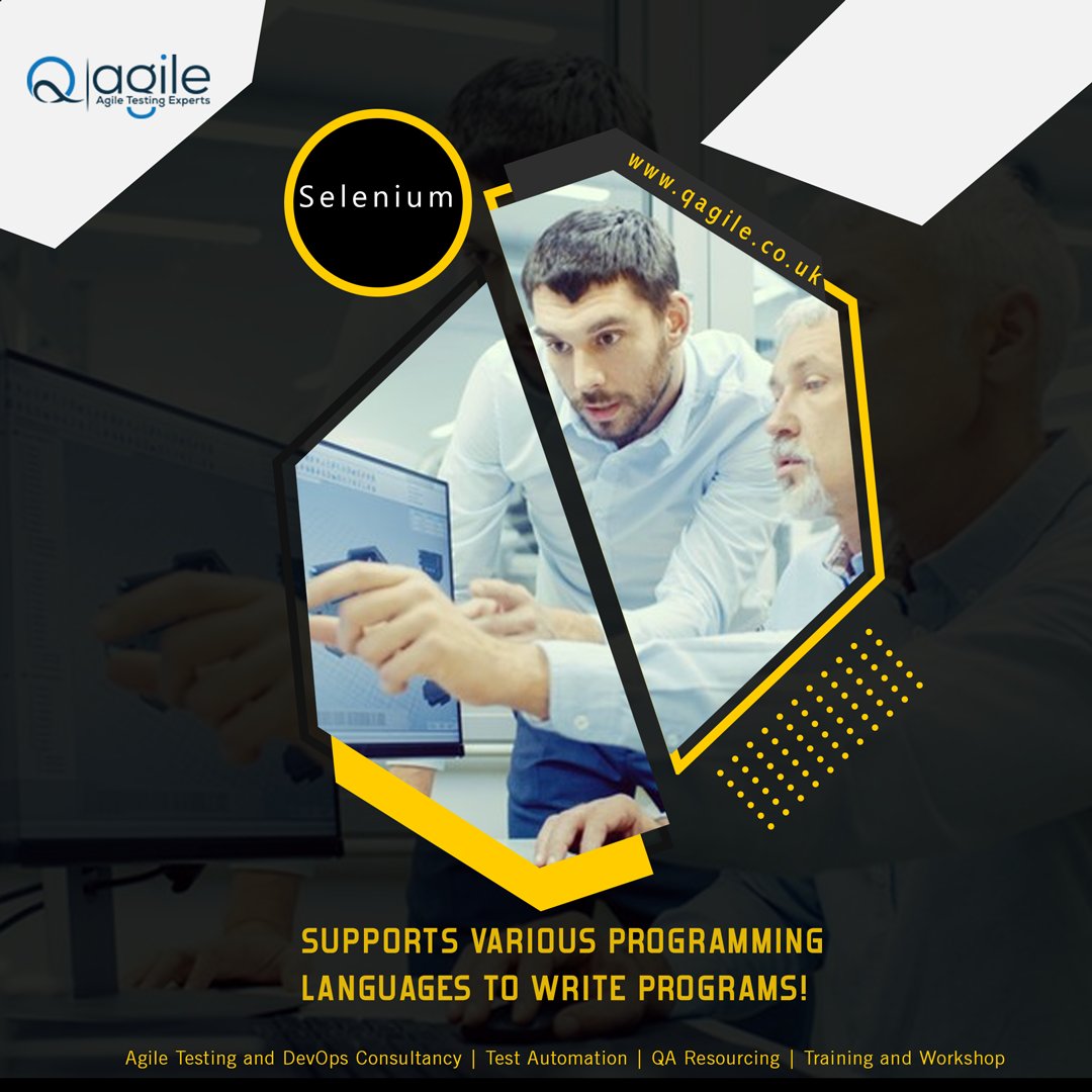 qagile's tweet image. Supports various programming languages to write programs! We offer the best Selenium automated testing solutions to meet your quality goals, budget, and timelines

#qagile #agiletesting #agileconsultancy #london #uk #seleniumtesting #bdd #agile #devops #testautomation #chelmsford