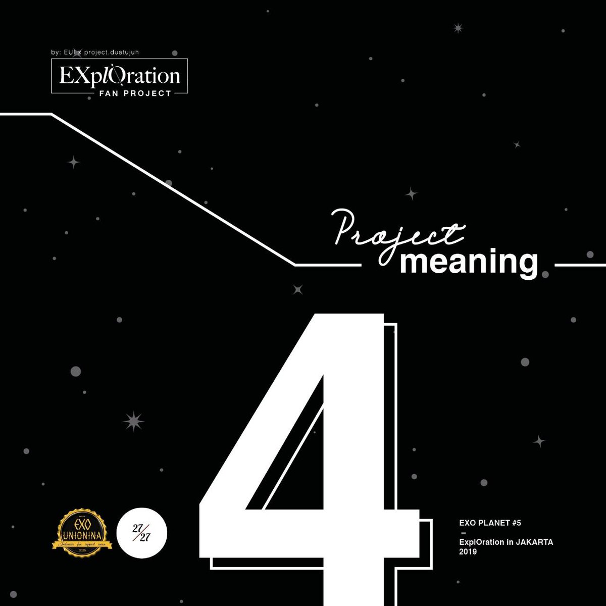 EXOINDONESIA's tweet photo. [OFFICIAL FAN PROJECT] Project Meaning - We Are Still Here #EUIxP27 #WeAreStillHere #EXplOrationinJKT | Supported and Approved by @dyandraglobal &amp; S.M Entertainment https://t.co/tBJlterSGj