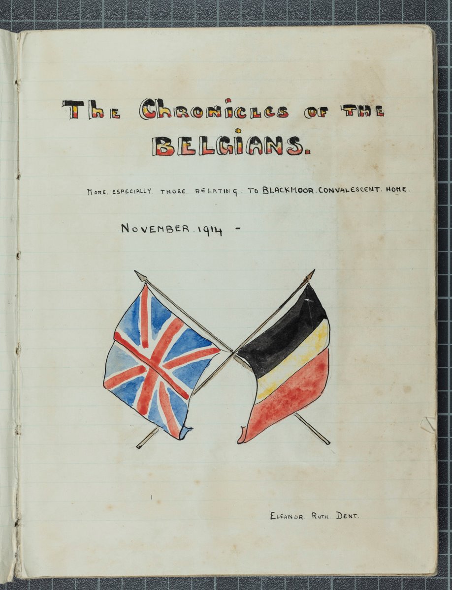 NewForestArch's tweet photo. During #WWI 15 year old #NewForest resident Eleanor Dent wrote an extraordinary account of the #Belgians experience in the Forest at #Burley entitled The Chronicles of the Belgians. Thanks to @HeritageFundUK this has been digitised. Read it on #NFKnowledge https://t.co/O6TnuQoZtD https://t.co/QDlluQkTXs