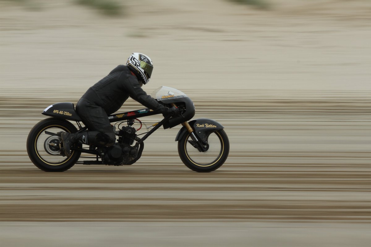 HeraldMotorCo's tweet image. Looking forward to @motorcyclelive this weekend. Just putting some finishing touches to our stand today &amp;amp; @bodscustom are bringing Rock Bottom to the show. This special build 250cc now has 4 land speed records to its name!
📸 Copyright: petehardwickphotography.co.uk
#MotorcycleLive