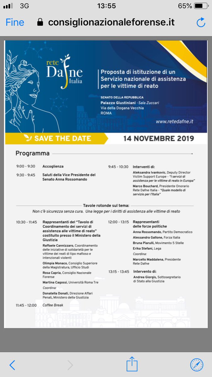 giorgis65's tweet photo. “Istituzione di un servizio nazionale di assistenza per le vittime di reati” : una proposta da prendere sul serio dando piena attuazione alle direttive europee perché “Non c’è sicurezza senza cura”. #ReteDafne https://t.co/LuXqFFJH1l