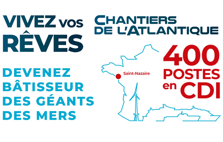 AssoAsspro's tweet photo. Ce mercredi 13 novembre  Laurent Castaing, Directeur Général de Chantiers de l’Atlantique a inauguré l’Ecole Chantiers de l’Atlantique, en présence de nombreuses personnalités, des stagiaires de l’Ecole et de membres du personnel 
En savoir + https://t.co/IifAWulNcJ https://t.co/JWwsapKxSu