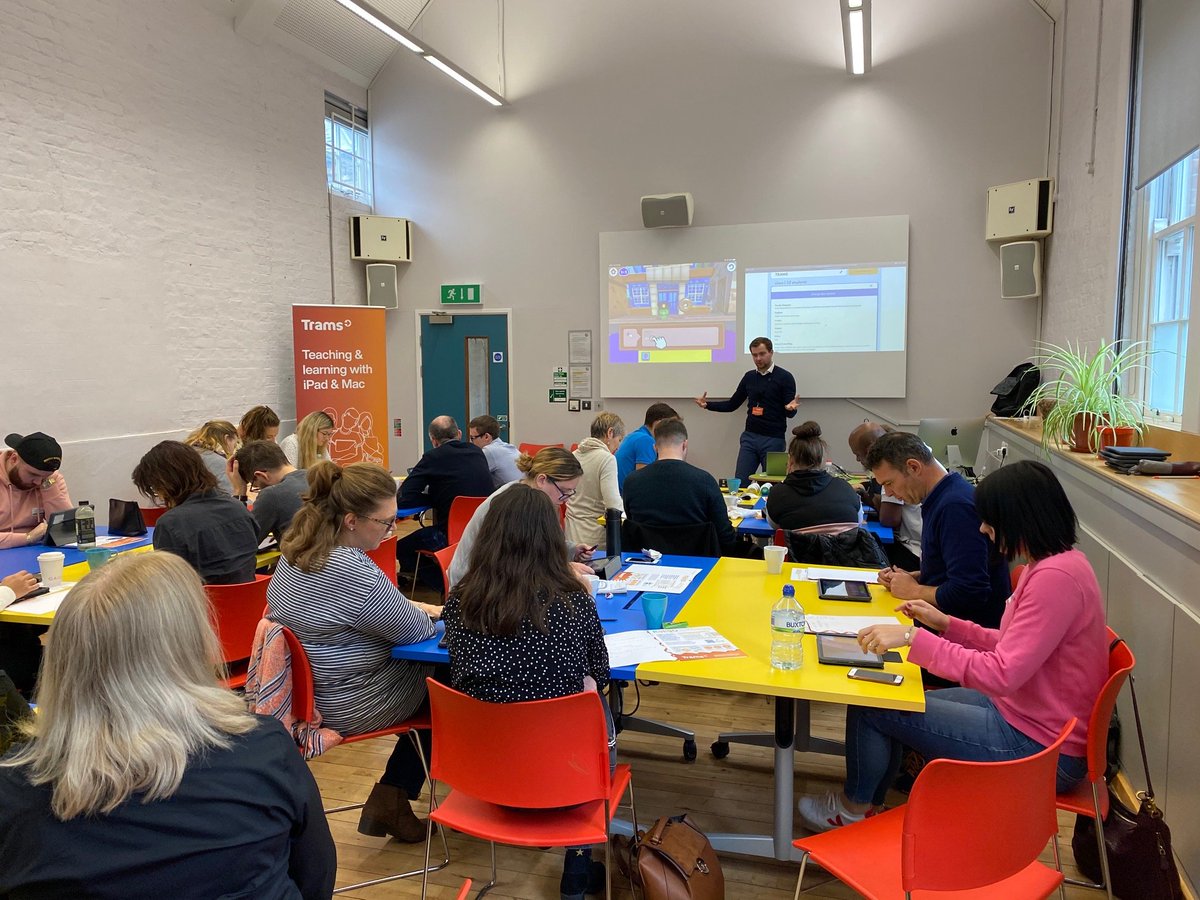 tramseducation's tweet photo. A full house at today's event "Teaching coding with iPad". One of many workshops we have planned throughout the academic year. Find out more on how we can help your school at https://t.co/At1JoHSKdu https://t.co/8NM6ImoAKv