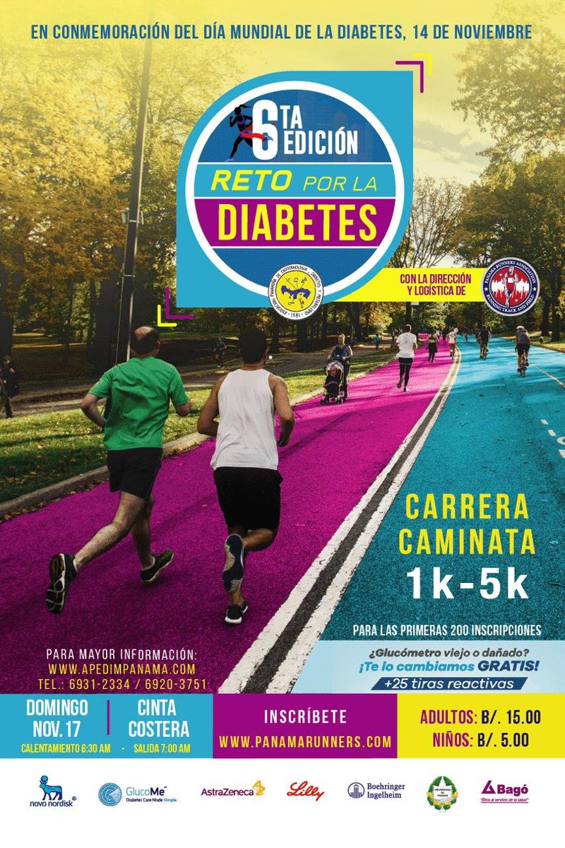 GlucoMeDigital's tweet photo. GlucoMe is proud to be part of the 6th Annual Run for Diabetes in Panama. The event takes place on Sunday, in honor of World Diabetes Day. 

#diabetesmanagement #digitalhealth #innovations #diabetesawarenessmonth #worlddiabetesday https://t.co/XRDMl5r7JC
