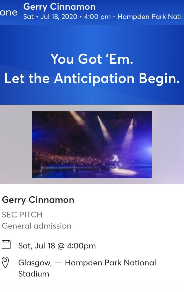 MarkMcLeod5's tweet photo. Yaaassss......is it July already!!!! @GerryCinnamon https://t.co/FRlhcDPJKx