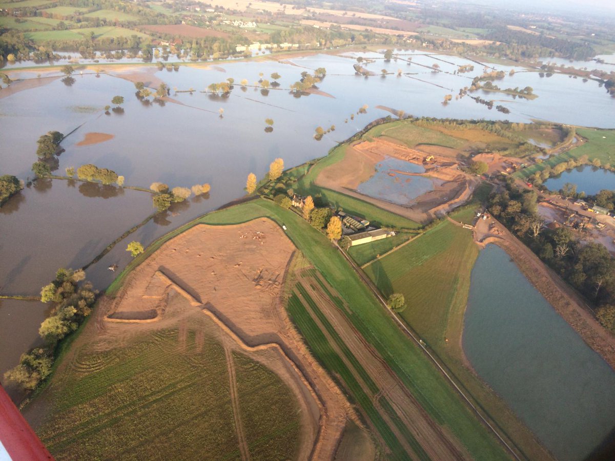 Prehistoric settlement by the River Severn photographed several weeks ago whilst under excavation - a clear demonstration of the inhabitants' wisdom and flood awareness.

We hope you stay dry too! Our thoughts are with those who have been affected by the flooding.