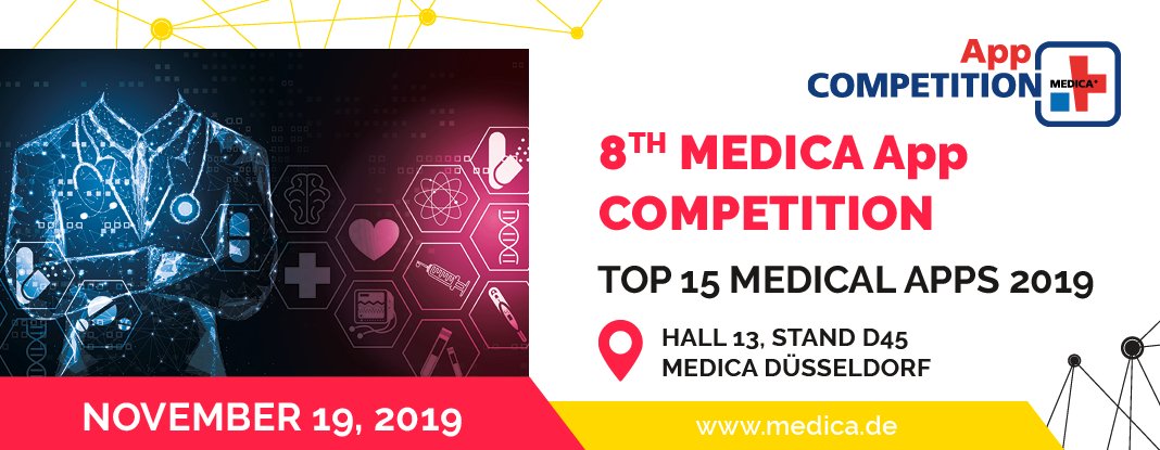 medvisit's tweet photo. We're very happy to announce we will be competing in this year's #MEDICA app competition in Düsseldorf! 🎉
Send some luck 🍀🤞 https://t.co/MnHWngt30s
