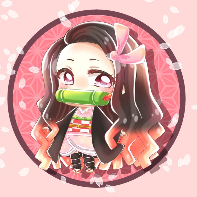 はな (・´` U)さんがTwitterに投稿した竈門禰豆子(鬼滅の刃)のイラスト。