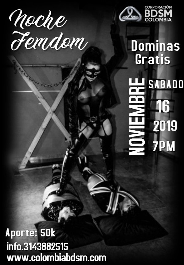 corporacionbdsm's tweet photo. Quedan 2 cupos para mañana noche FemDom .Aun pueden inscribirse #Dominasgratis #ellasalmando #sumisosobedecen #colombiabdsm #bdsmcolombia #FemDom #corporacionbdsmcolombia https://t.co/F9apqwy9B8 #aprendobdsm #protocolo #BDSM https://t.co/K4oH0Biz23