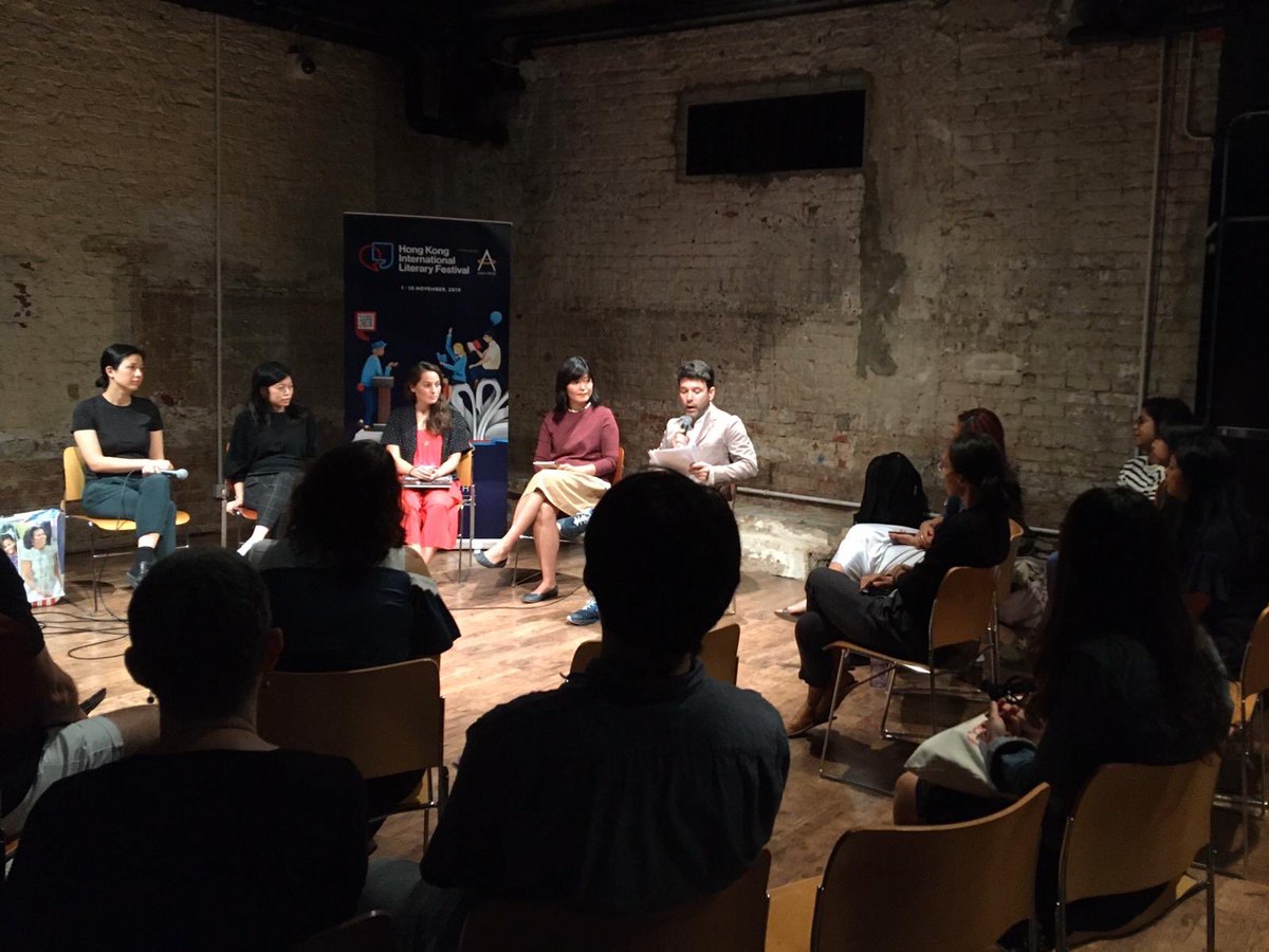 From HK literary festival last week, panel chaired by Dr James Shea, with Belle Ling, <a href="/LindsayVarty/">Lindsay Varty</a> and @emmy_the_great on translation, preserving culture &amp; heritage, and our need to bear witness to history <a href="/litfest_hk/">Hong Kong International Literary Festival</a>. Concludes with a remarkable song from @emmy_the_great