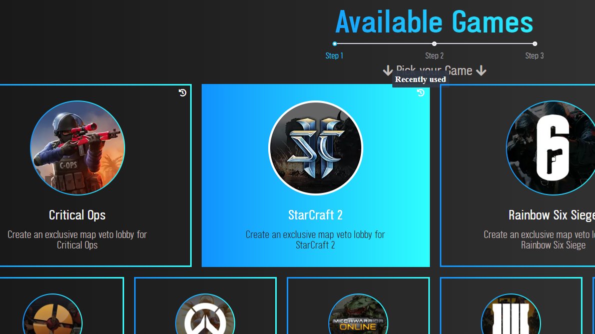 MapbanGG's tweet photo. The last few weeks we have been working on our gamelist.
✅ We now sort the games automatically by the amount of users.
✅ @kurtextrem created a "recently used games" feature that will sort the list of games according to your own individual mapban usage!
#Mapban #Mapveto https://t.co/XbXzpEOTMk