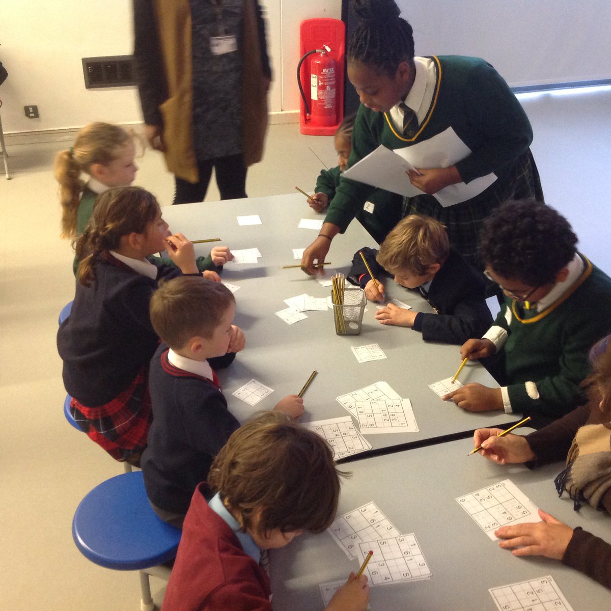 StAndrewsSW16's tweet photo. Teamwork and collaboration were key in solving our maths investigations!➗➖✖️➕ #mathsmorning https://t.co/GwHupLOoWf
