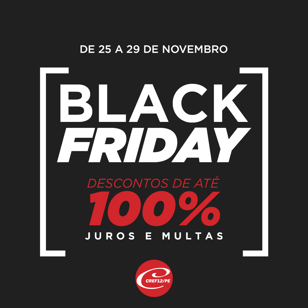 cref12pe's tweet photo. Durante a semana do Black Friday, de 25 a 29 de novembro, o CREF12/PE irá oferecer condições especiais de parcelamento para negociar débitos de anuidades anteriores. https://t.co/4s1XMUQ6ef