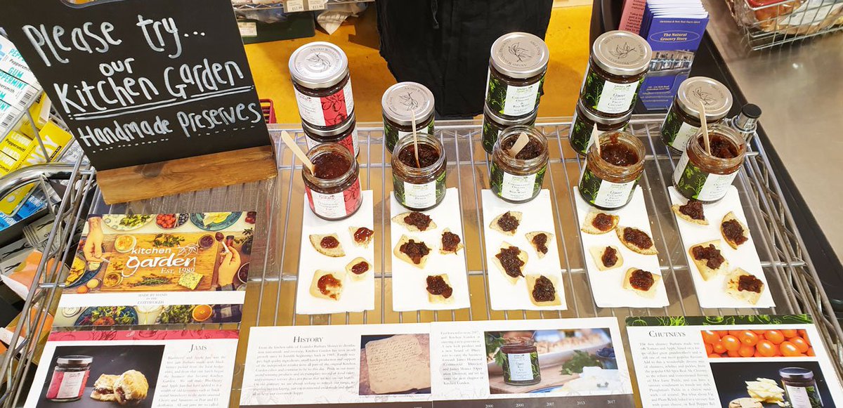 NaturalGrocerys's tweet photo. Pop into our #Cheltenham Store in the next couple of hours to try the #Locally produced and absolutely delicious @KitchenGarden_ Preserves with an idea to stocking your cupboards ready for Christmas nibbles and party snacks 🎄 https://t.co/bkLKSCnySl