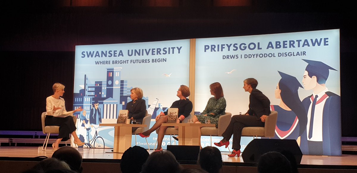 Proud to be an @SwanseaUni alumni. An awe inspiring #gutsywomen panel talking about importance of role models for women. Proud to be part of @BigIdeasWales @CazbahWales