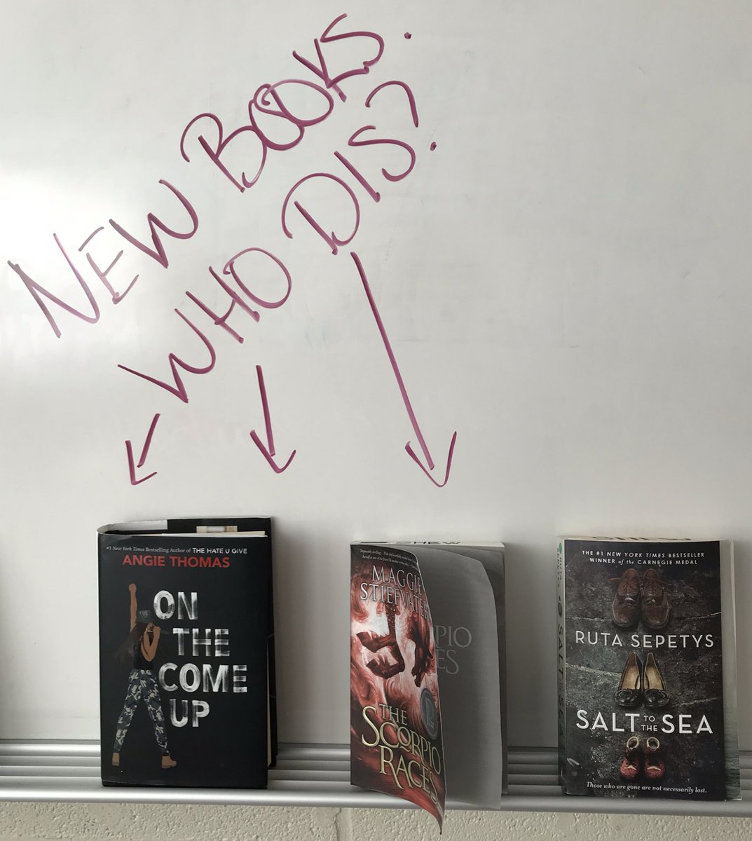 fcpsmsela's tweet photo. “If I had to name my super power it, would be matching kids with books.” Planning for book clubs with a rock star teacher at @ThoreauMS is the best way to start a Friday. @FCPSRegion1 https://t.co/q5G3tG62kp