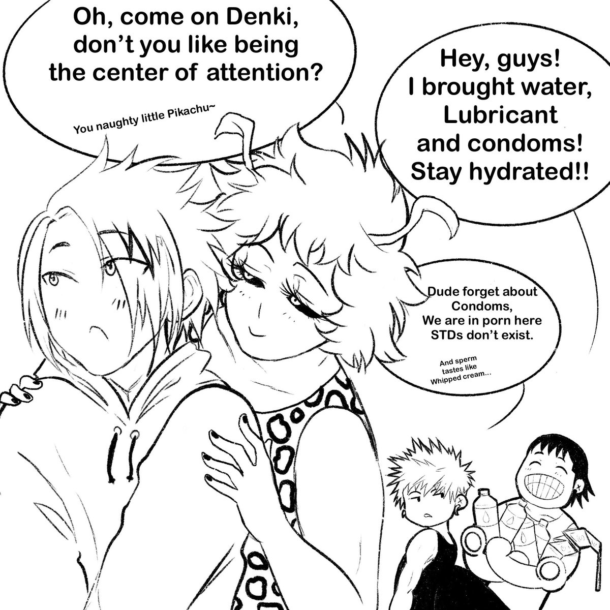 UniBakuSquad AUWhen the Bakusquad have funny times together (Idea from my gf and me about how a short straw game would end up~)(-art by me-) #nsfw  #bnha