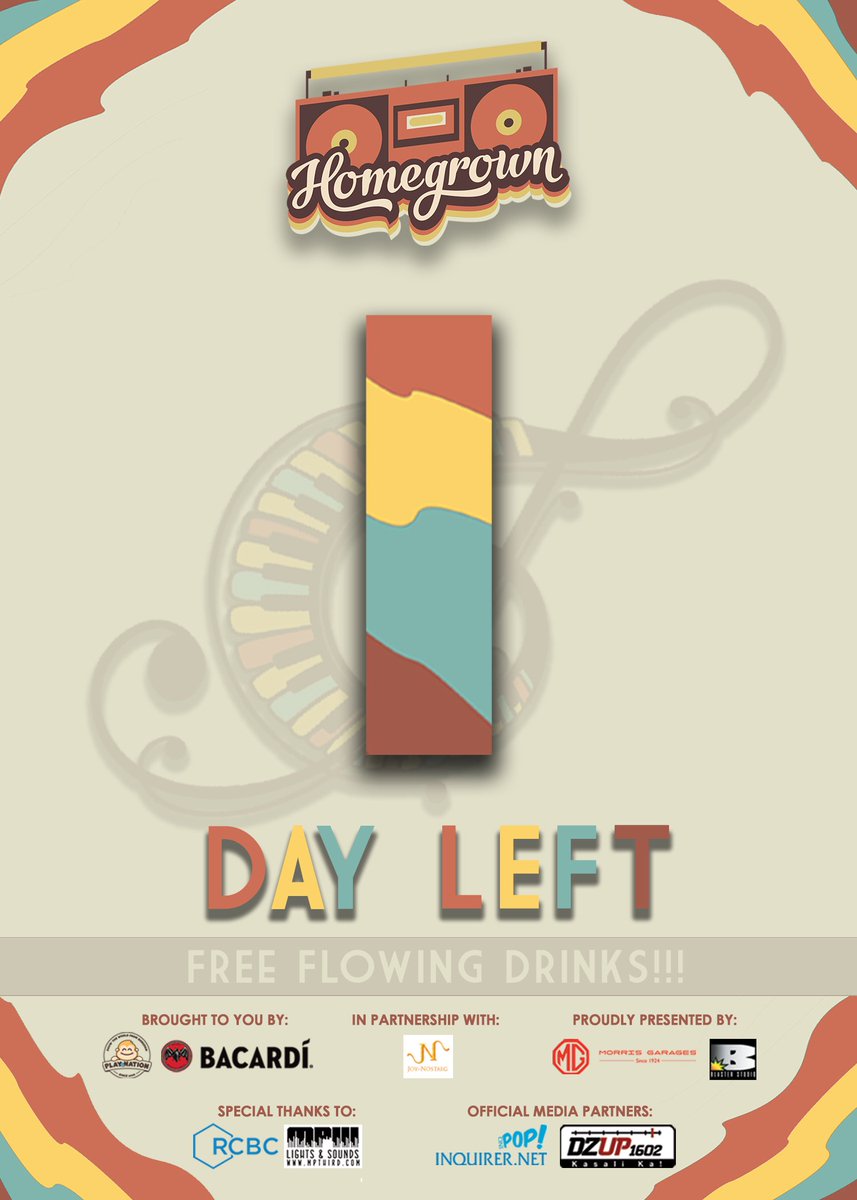 Homegrown2k19's tweet photo. ONLY 1 DAY LEFT before we dance, sing, and jam to the hottest up and coming bands in the metro! Here are some very important reminders and venue directions so we can all have the best night possible!

Waze link to venue: https://t.co/BoArrHSLzy https://t.co/n4B70v3IfJ