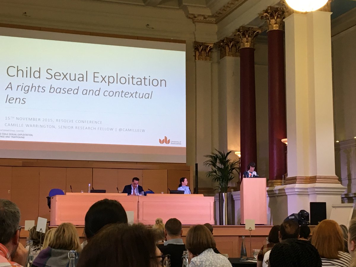 “In almost every single case of #childsexualexploitation, #socialmedia is involved in some way.” CSE expert Dr Camille Warrington (@CamilleLW), of the University of Bedfordshire’s International Centre, giving a hard-hitting speech on how #sexualabuse has evolved at #resolveconf.