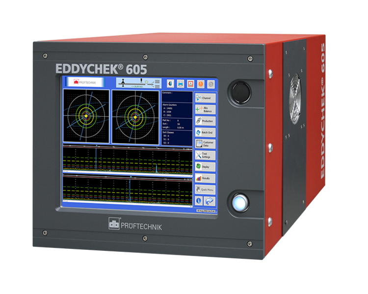PRUFTECHNIK_COM's tweet image. #NondestructiveTesting of semi-finished metal parts directly in your drawing line with #EDDYCHECK 605. Classic #cracktesting with encircling coil, fast rotating system and automatic distance compensation, #weldingSeam check and more. 
Find out  more
&amp;gt;pruftechnik.com/com/Products-a…