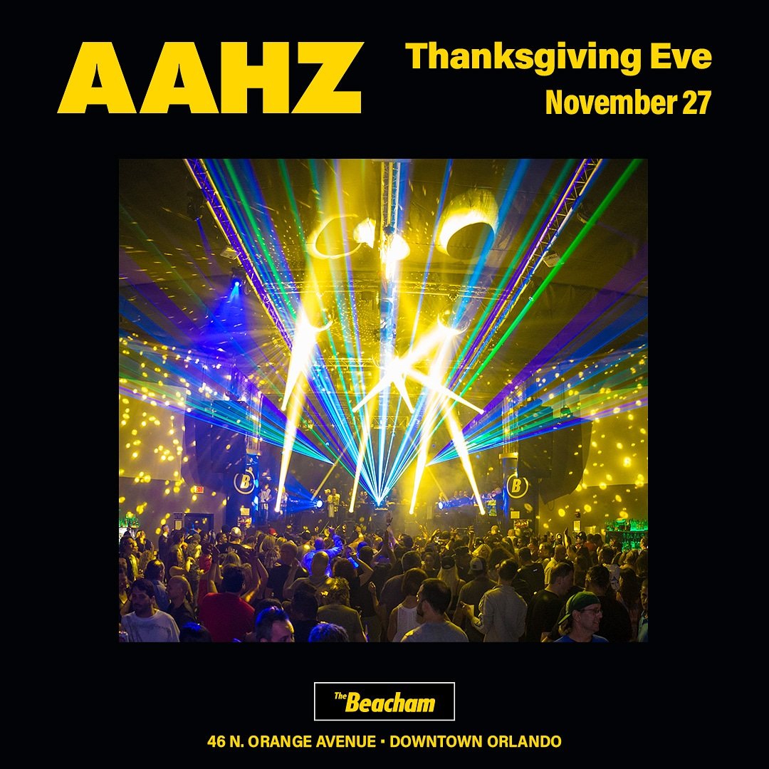 Get lost and re-energized in the AAHZ kaleidoscope of lights and sounds Thanksgiving Eve as we celebrate togetherness with a lineup of dance music allstars.  aahzarmy.com