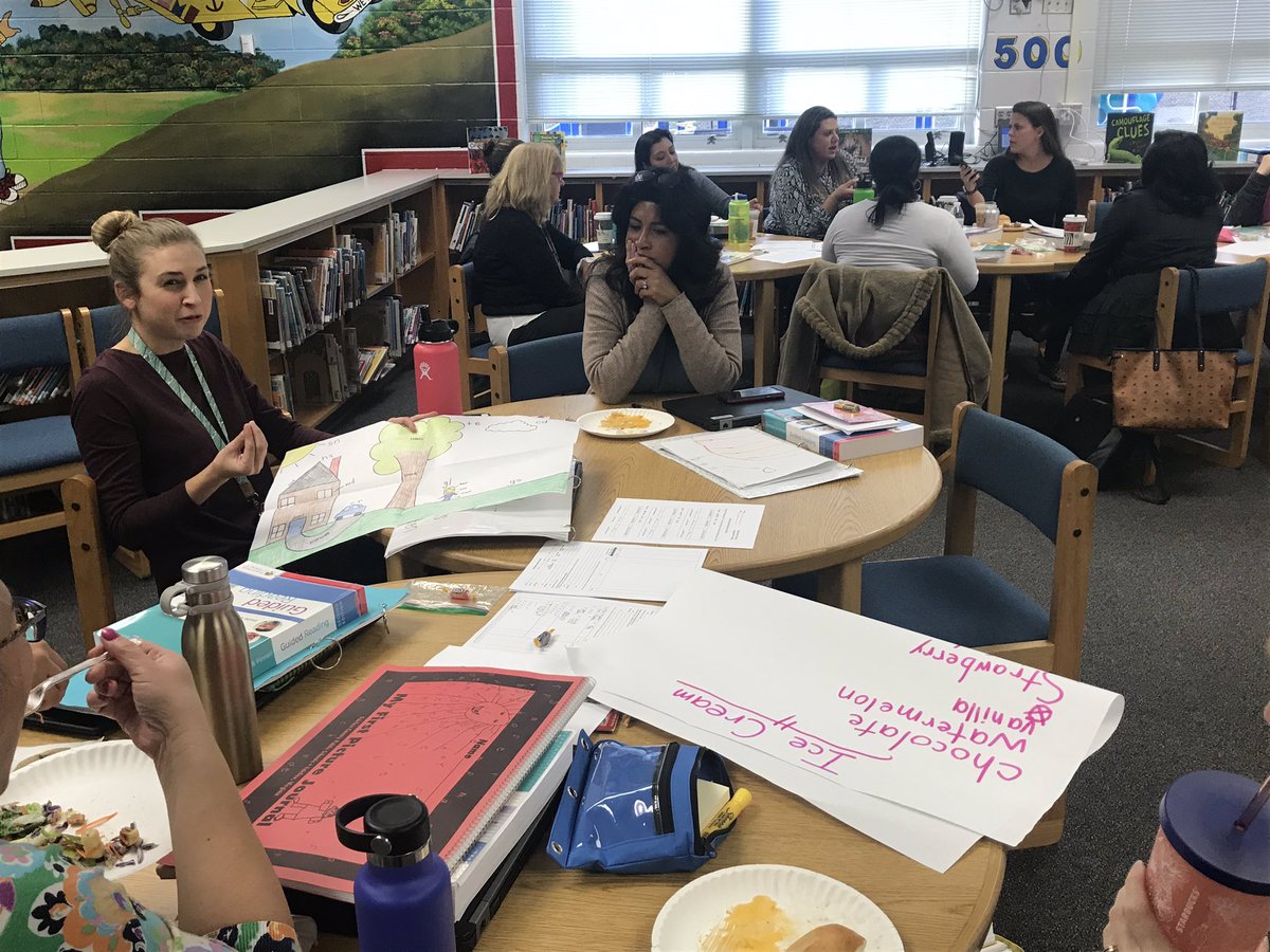 allison_rla0704's tweet photo. Primary Ts sharing examples of interactive writing &amp; discussing their decision making abt which Ss “shared the pen” and their rationale. #showandtell #lovegettingnewideas #FCPSlitcollab @WeyanokeES https://t.co/gkRJ7Lusjt