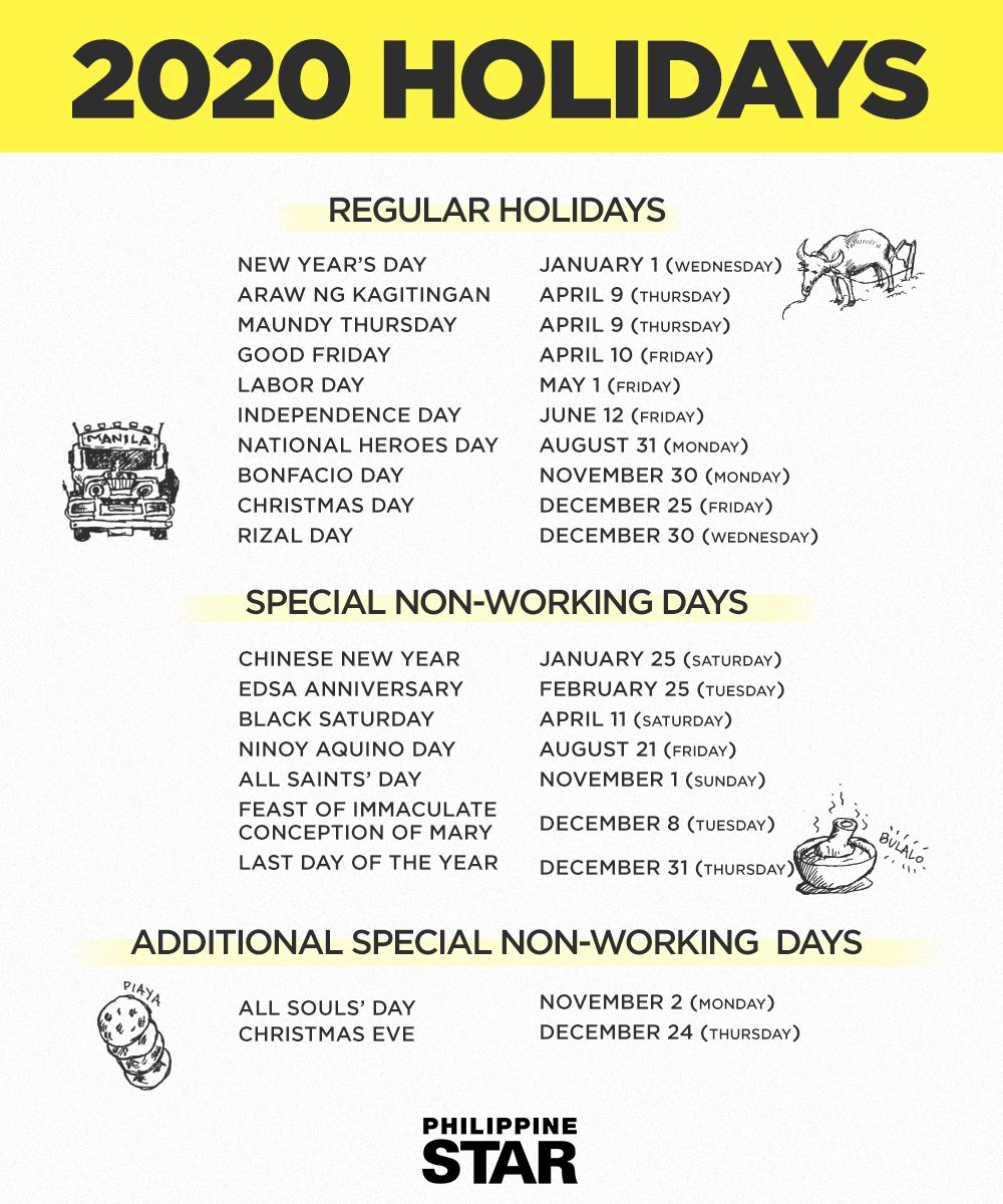 December Holidays 2020 Philippines / Holiday 2020 Ph Philippines