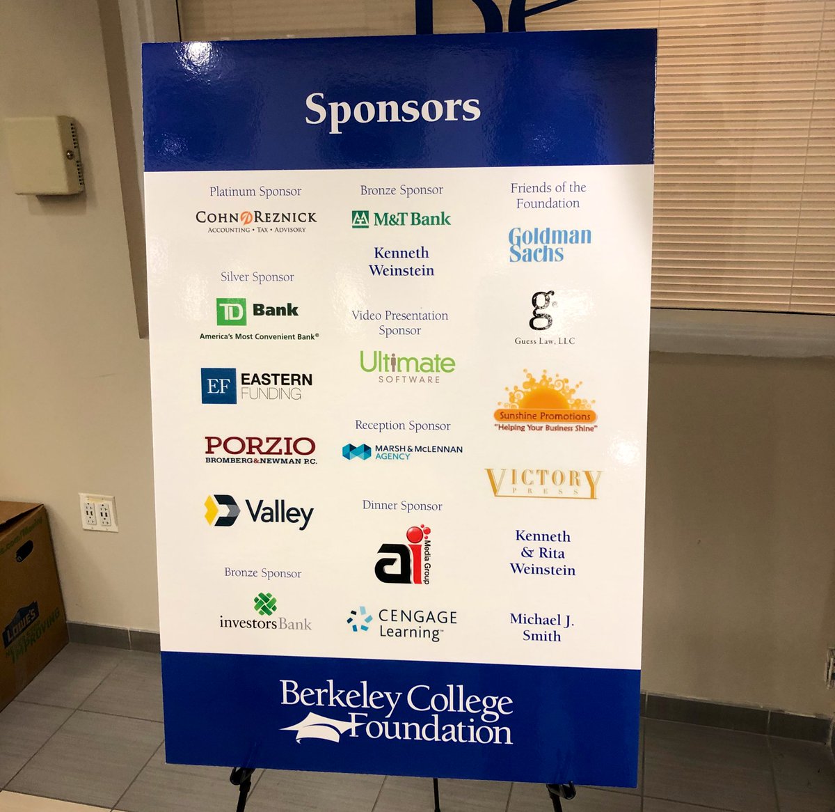 Mike_Iris's tweet photo. Supporting student success! The 2019 Berkeley College Foundation Recognition Dinner at the @BerkeleyCollege Woodland Park Campus. #WhyNotYou #HigherEd #BCFoundation @PrezBerkeley https://t.co/CBfxi2Lsp9