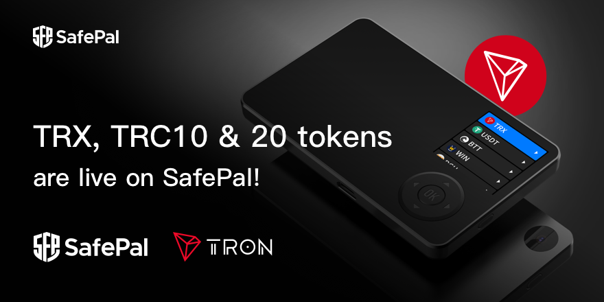 SafePal's tweet photo. $TRX, $BTT, $WIN, $USDT &amp; all TRC10/20 tokens are LIVE on SafePal!🥳
#HODL your assets in #SafePalS1 and fly to moon!🚀

To celebrate, we will be giving away 20 SafePal and @Tronfoundation T-shirts to the community. 
Check the rules below in the comment!👇
https://t.co/4sZgjLWOZi https://t.co/Xlher4o7FP