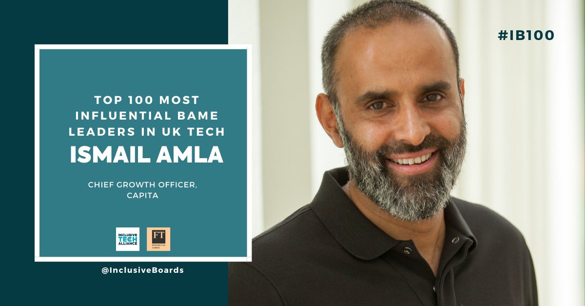We're delighted that our Chief Growth Officer <a href="/ismailamla/">Ismail Amla</a> has once again been named in the Top 100 Influential BAME leaders in UK Tech by <a href="/InclusiveBoards/">Inclusive Boards</a> <a href="/TechAllianceUK/">InclusiveTechAlliance</a> Congratulations Ismail! #IB100