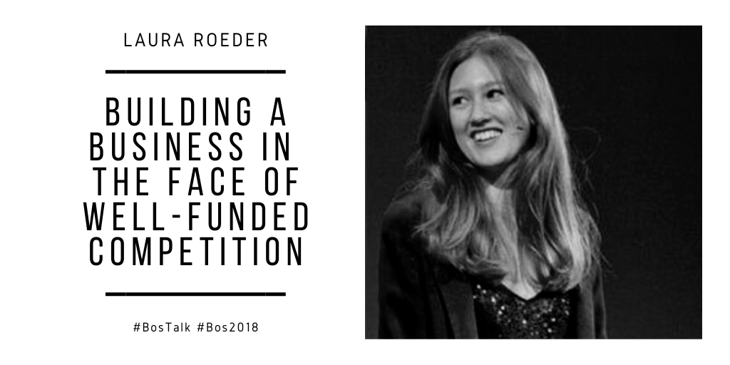 bosconference's tweet photo. Being small and bootstrapped shouldn't mean being afraid of the big competition. Laura Roeder (@lkr founder of @MeetEdgar) explains some of the advantages of being small in her #BoSTalk Building a business in face of well-funded competition from #BoS2018 https://t.co/Z7p1BGBm9U https://t.co/a1i89UlLCr
