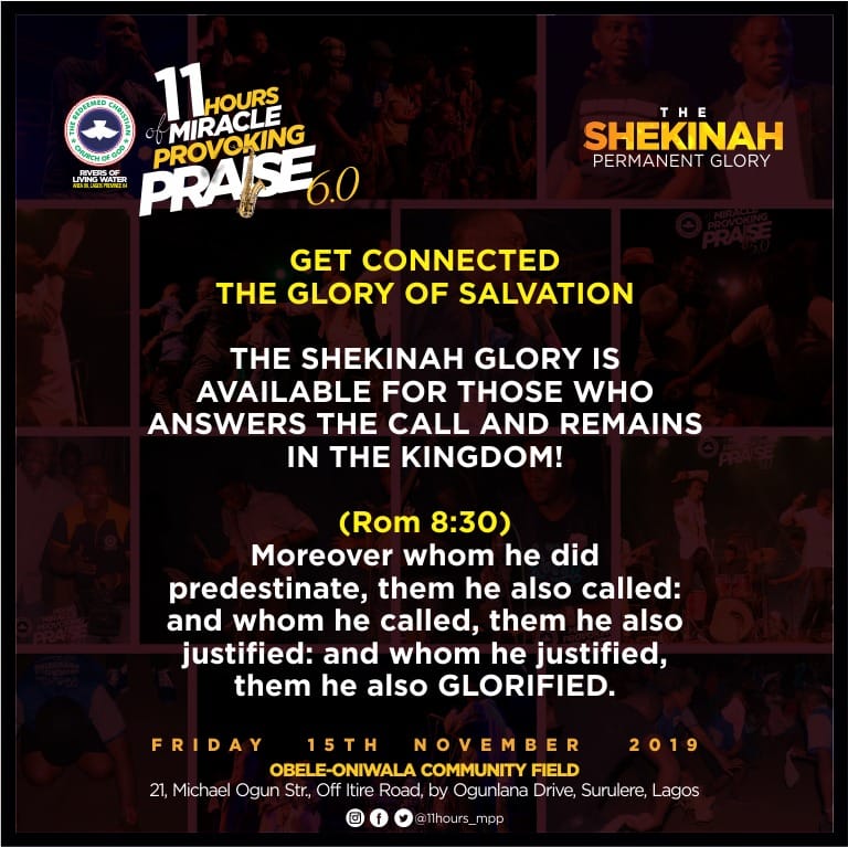 11hours_mpp's tweet photo. One of the Objectives of 11HMMP 6.0 is SALVATION. THERE IS NO GLORY IN SIN. In case you don’t have a relationship with Jesus, or you once had and lost the Glory to the distractions of this world. It’s time to come back home. https://t.co/AYGwSDNvFk