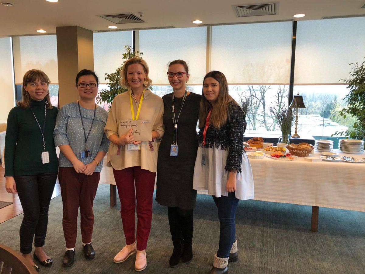 KHamiltonNATO's tweet photo. The embassy's charity team capped of a year of fundraising this morning with a Canadian Pancake Breakfast (🇷🇴delicacies included). All funds raised this year go #MagiCamp which provides comfort, care &amp; support to children affected by cancer, from all over #Romania.../2 https://t.co/k07LxbNzi6